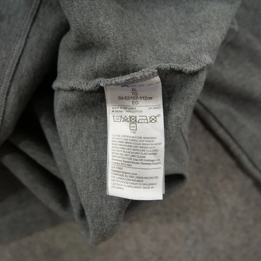 Banana Republic Sweater Mens Extra Large Gray Pullover Knit Crew Mock Neck
